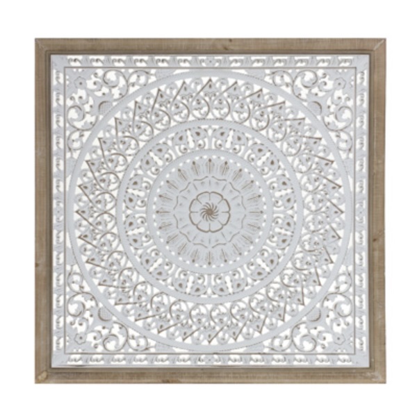 Iron & Wood Medallion Wall Art
