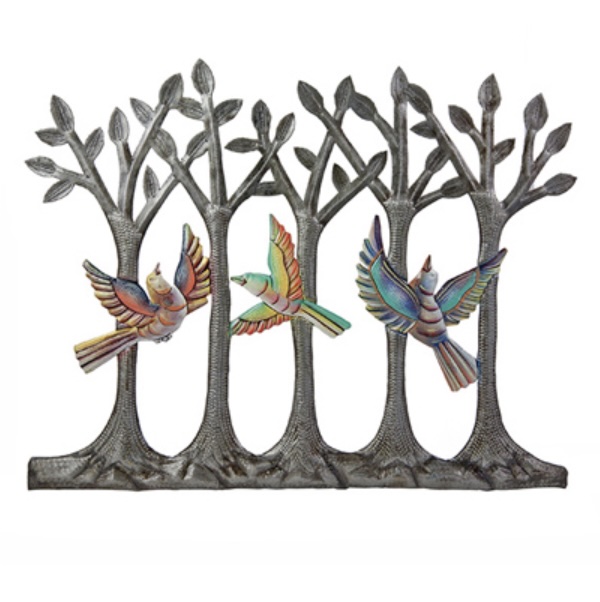 Painted Bird Forrest Wall Art