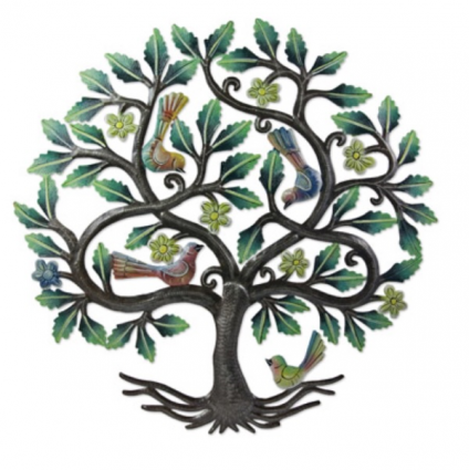 Painted Floral Tree Wall Art