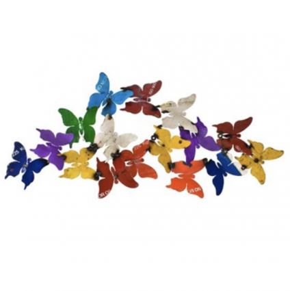 Multi-Color Metal Bird Wall Art