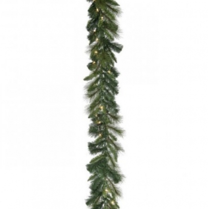 Belgium Mix Garland with Clear LED lights 9'