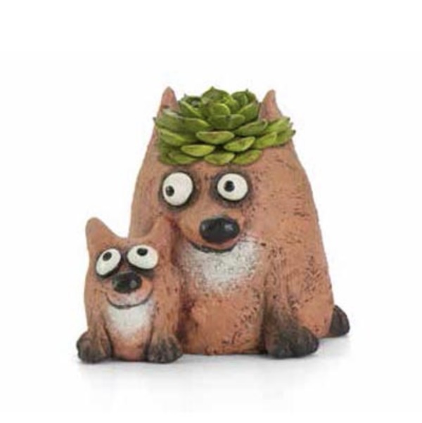 Maddie & Pip Snuggling Foxes Mini Planter
