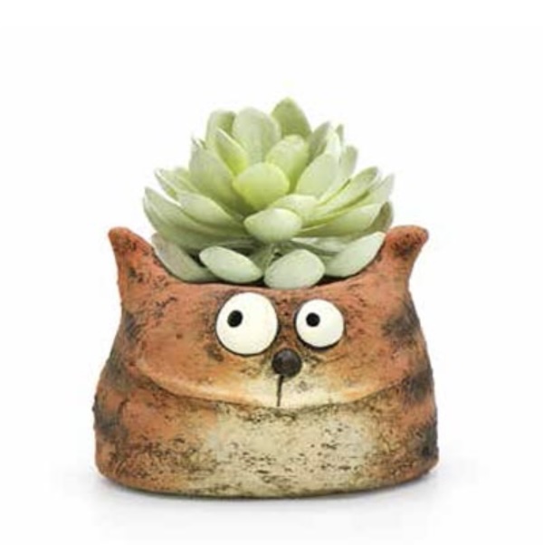 Harley the Tiger Cat Mini Planter