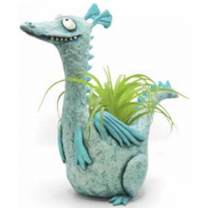 Drake the Teal Dragon Planter