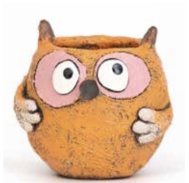 Hootie the Great Horned Owl Mini Planter