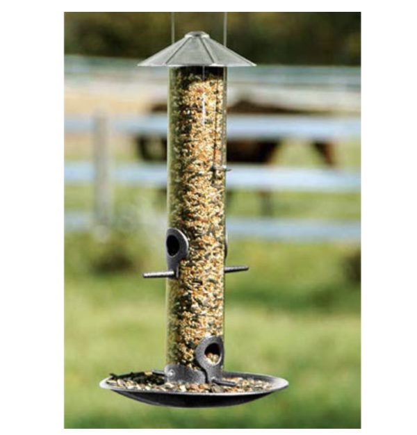 Rustic Silo Tube Bird Feeder