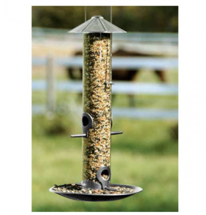 Rustic Silo Tube Bird Feeder