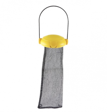 Yellow Flip Top Mesh Thistle Seed Birdfeeder