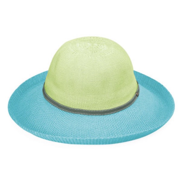 Wallaroo Victoria Two-Tone Hat in Lime/Turquoise