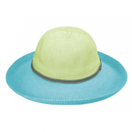 Wallaroo Victoria Two-Tone Hat in Lime/Turquoise