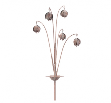 Iron Floral Garden Stake 42"H