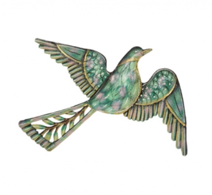 Painted Blue Bird Wall Art