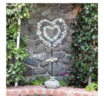 Double Heart Garden Stand 40"H