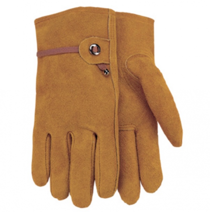 Suede Glove with Ball and Tape Cinch