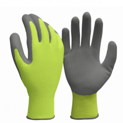 Hi-Viz Yellow Latex Honeycomb Men's Work Gloves (XL)
