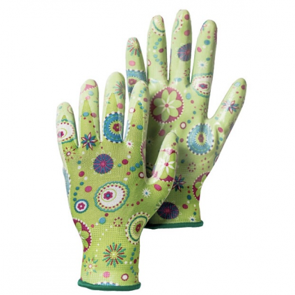 Green Ladies Garden Dip Gloves (8)