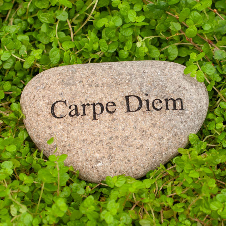 MINI STONE, 2-3" CARPE DIEM
