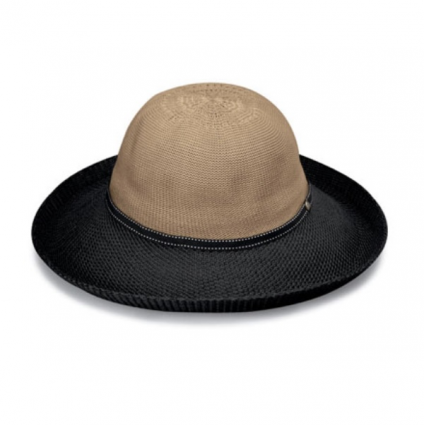 Wallaroo Victoria Hat in Two-Tone Black & Camel
