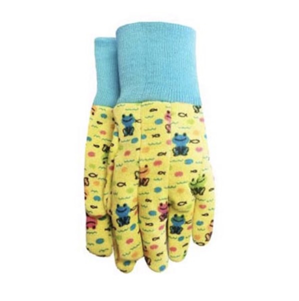 Frogs & Flowers Kids Cotton Jersey Gloves