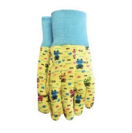 Frogs & Flowers Kids Cotton Jersey Gloves