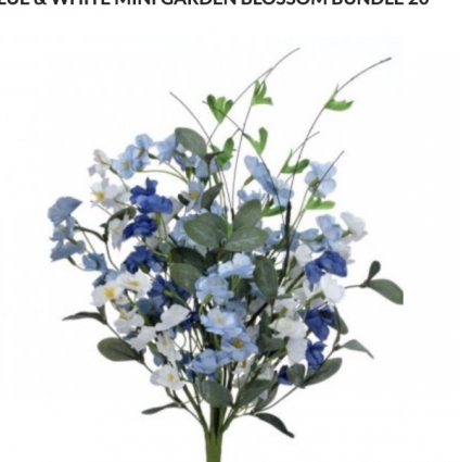 Blue & White Mini Garden Blossom Bundle 20"