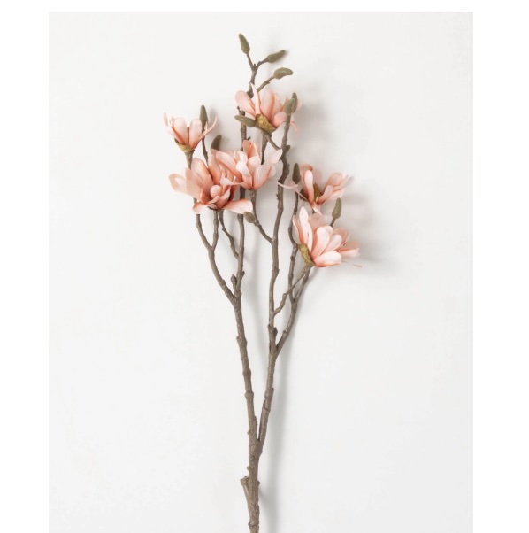 Salmon Coral Magnolia Spray33.5"