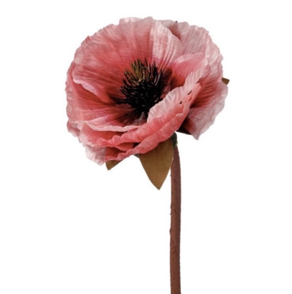 Rose Couture Poppy Stem 21"