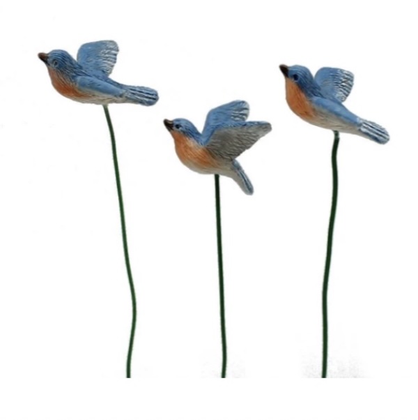 Fairy Garden Bluebirds Flying (set)