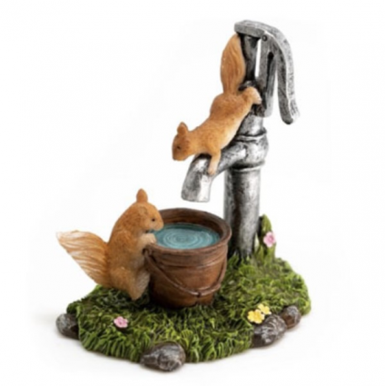 Fairy Garden Curious Squirrels