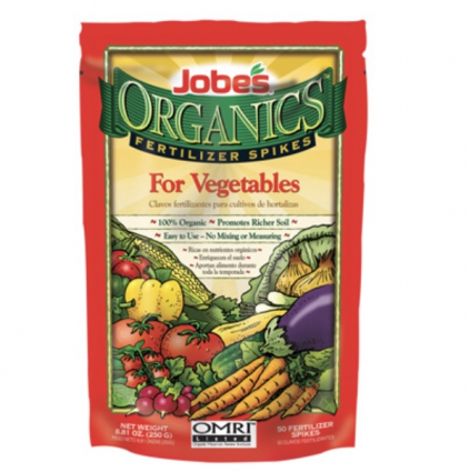 Jobes Organics Fertilizer Spike  for Vegetables  50 Spikes
