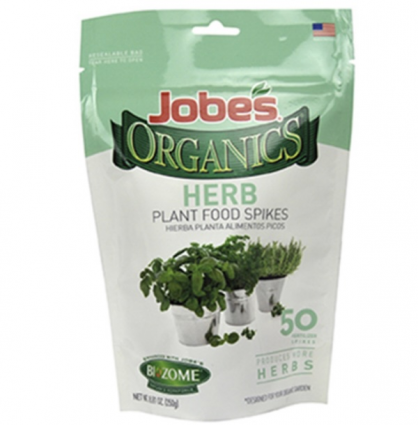 Jobes Organics Herb Food Fertilizer Spikes 50 Pack