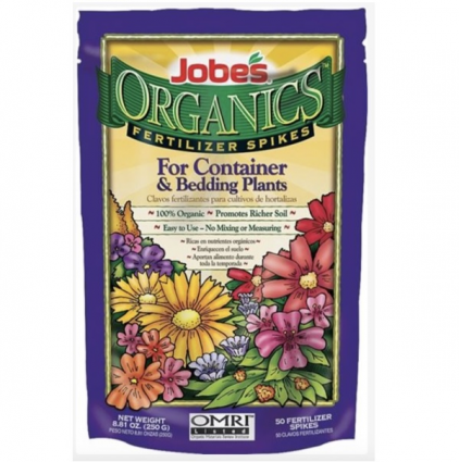 Jobes Organic Container & Bedding Plant Fertilizer Spikes 50 package