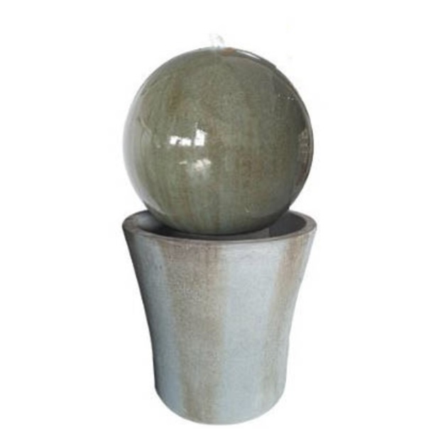 Leighton Verdigris Sphere Fountain