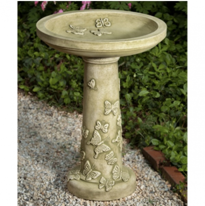 Butterflies Are Free Concrete Birdbath