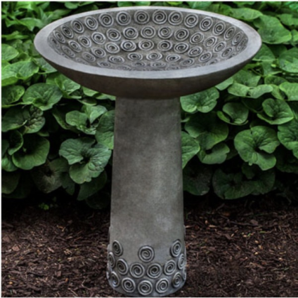 Cirrus Concrete Birdbath