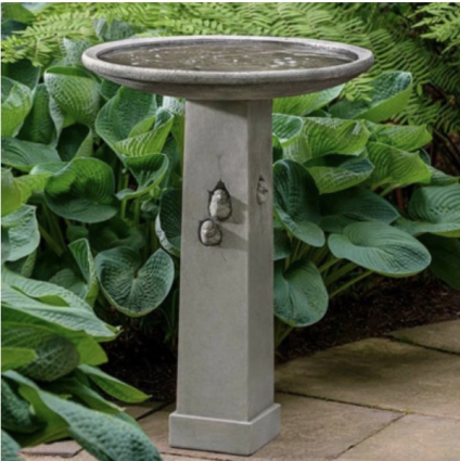 Bird House Concrete Birdbath