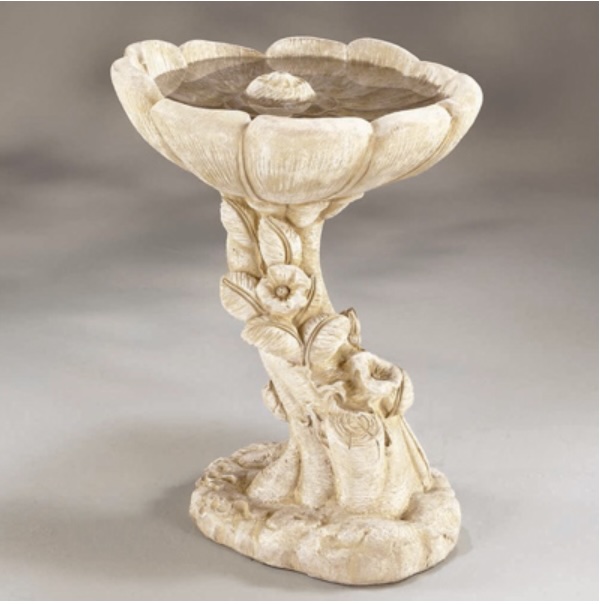 Buttercup Concrete Birdbath