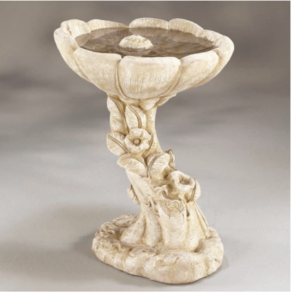 Buttercup Concrete Birdbath