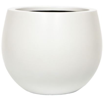 White Haku Bowl Planter 22"