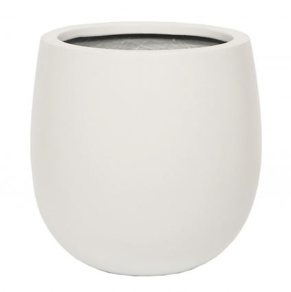 PLANTER, 22" HAKU CRUCIBLE WHITE