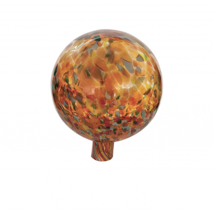 GAZING GLOBE, 10" ORANGE GLASS