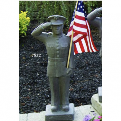 United States Marine Corps Soldier Memorial Statue Holding  27"