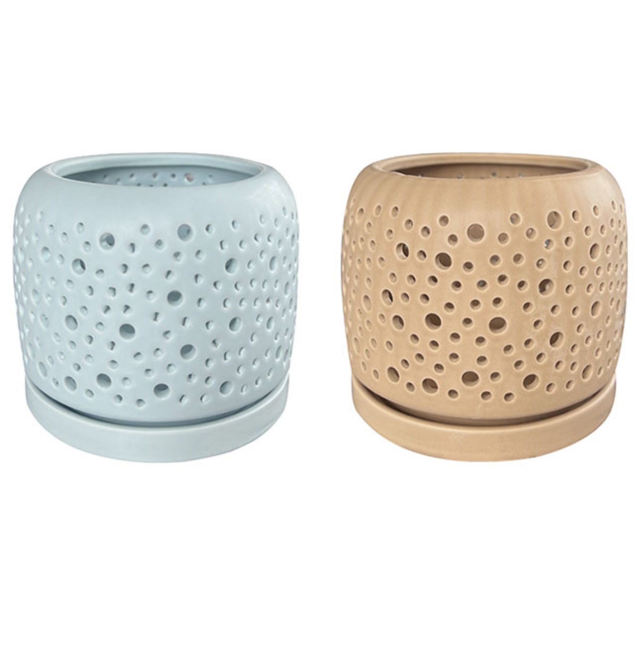 Light Blue or Peach Orchid Pot 4" (Sold Seperately)
