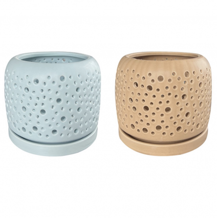 Light Blue or Peach Orchid Pot 4" (Sold Seperately)