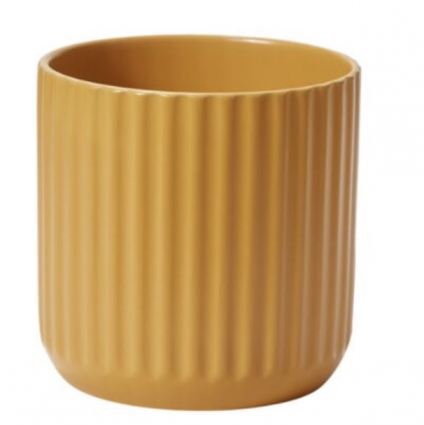Ochre Beam Pot  7" X 6.75" 
