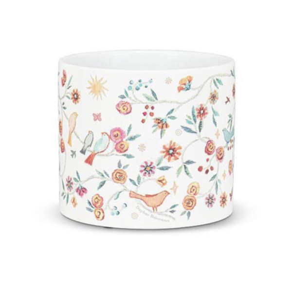 Small Tapestry Birds Planter 4"