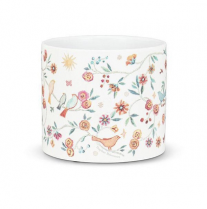 Small Tapestry Birds Planter 4"