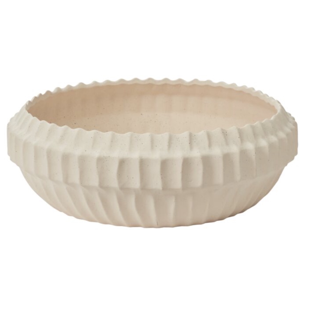 Light Tan Seraphina Bowl 18" X 6"
