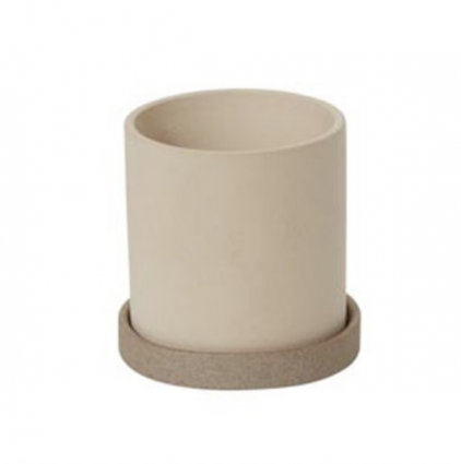 Light Tan Kalmar Pot   5.5" X 5.25"H