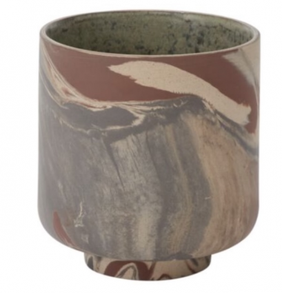Brown Tedros Pot 5.25" X 5.5" 